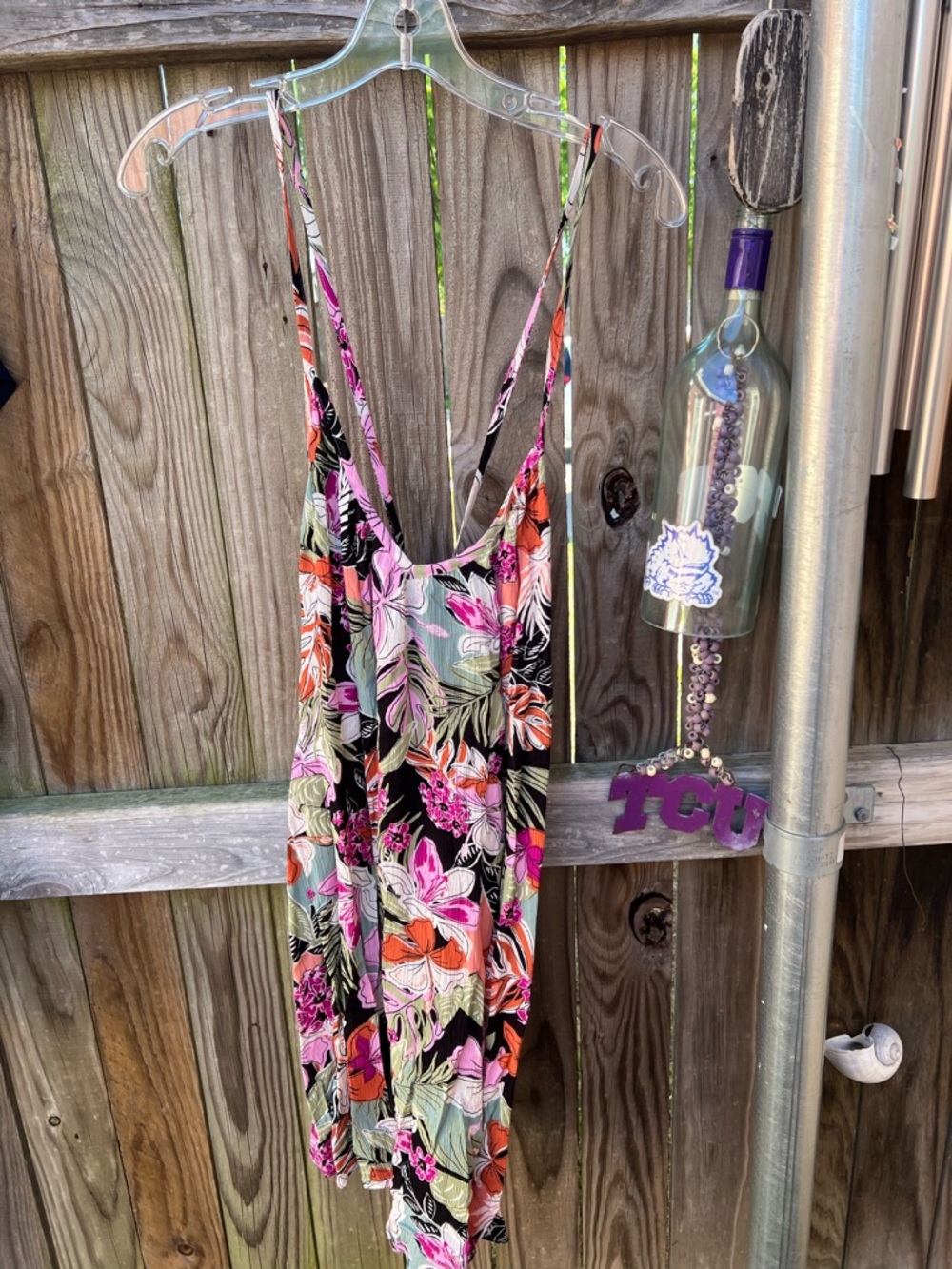 👗Roxy Black Summer fling Floral spaghetti straps dress. - Picture 3 of 12